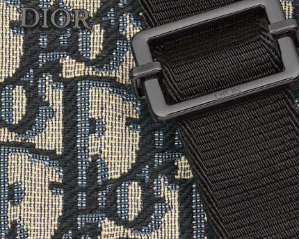 Pochette zippée à bandoulière Noir et Beige