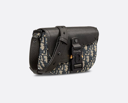 Mini sac Messenger à rabat Saddle Noir et Beige