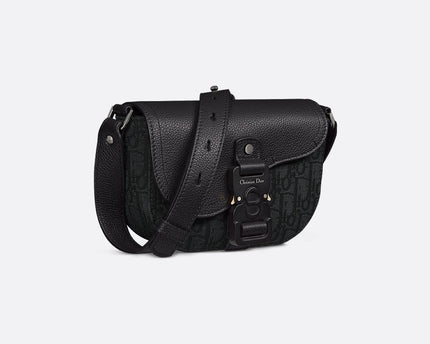 Mini sac Messenger à rabat Saddle Noir