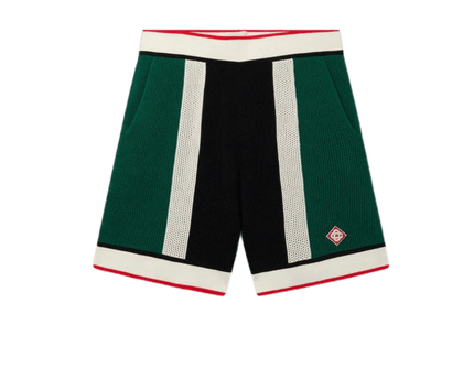 TENNIS MAILLE RAYÉ SHORTS