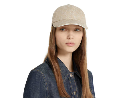 Casquette en denim GG avec détail Mors