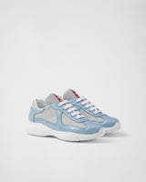 Baskets Prada America’s Cup en tissu Bike bleu ciel