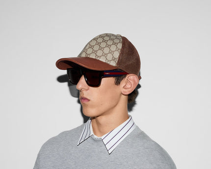 CASQUETTE EN TOILE GG MONOGRAM maron