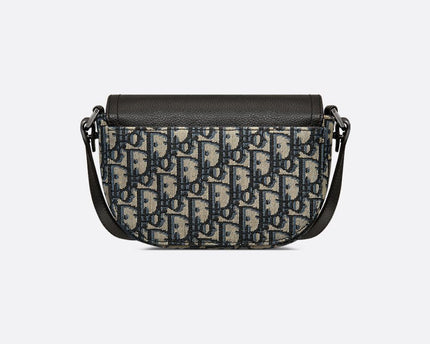 Mini sac Messenger à rabat Saddle Noir et Beige