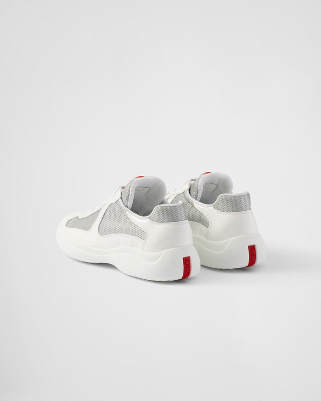 Baskets Prada America’s Cup en tissu Bike blanc