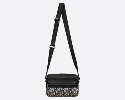 Sac Messenger zippé Rider 2.0 Noir et Beige