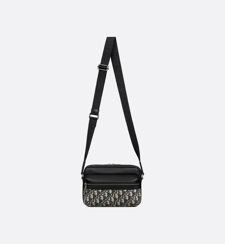 Sac Messenger zippé Rider 2.0 Noir et Beige