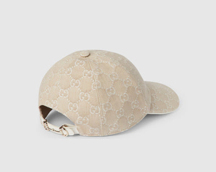 Casquette en denim GG avec détail Mors