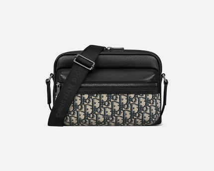 Sac Messenger zippé Rider 2.0 Noir et Beige
