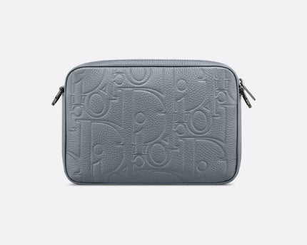 Triple Pouch Saddle Cuir Gris