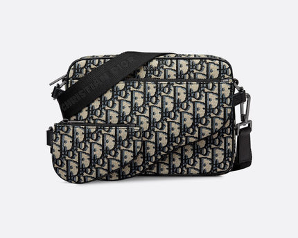 Triple Pouch Saddle Noir et Beige