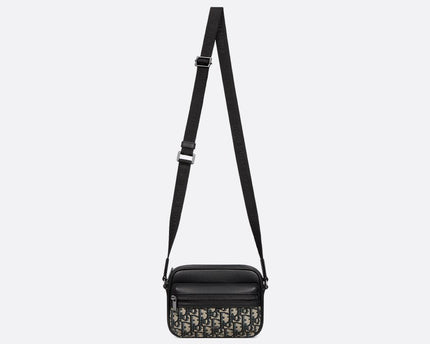 Mini sac Messenger zippé Rider 2.0 Noir et Beige