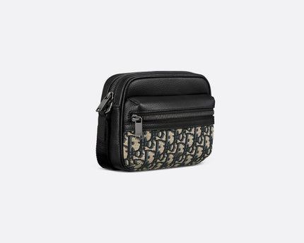 Mini sac Messenger zippé Rider 2.0 Noir et Beige