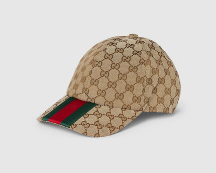 CASQUETTE DE BASE-BALL EN TOILE GG D'ORIGINE Beige
