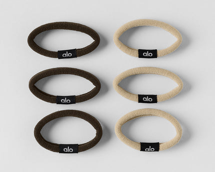 Untangled Hair Tie (6-Pack) - Beige/Espresso