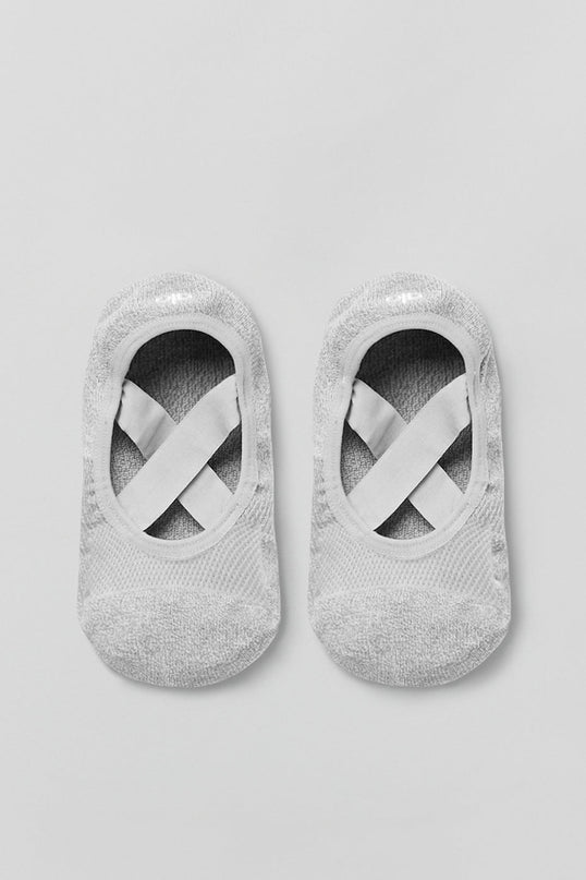 Women's Pivot Barre Sock - Athletic Heather Grey