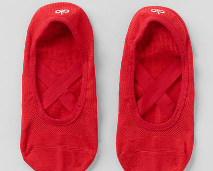 Women's Pivot Barre Sock - Bright Red