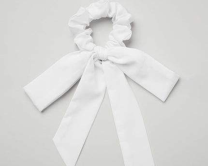 Love Knots Tie Scrunchie - White