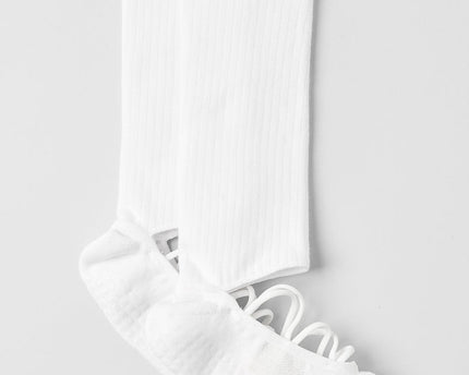 Women's Strappy Siren Grip Sock - White