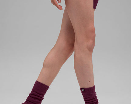 Women's Strappy Siren Grip Sock - Burgundy