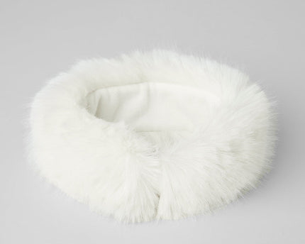 Opulent Faux Fur Wintersun Headband - Ivory