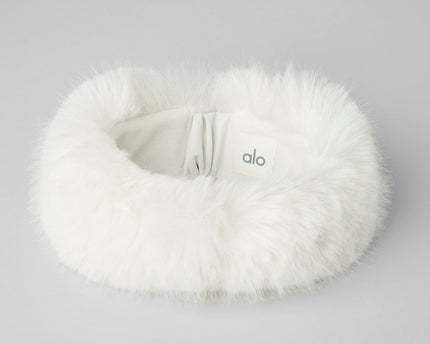 Opulent Faux Fur Wintersun Headband - Ivory
