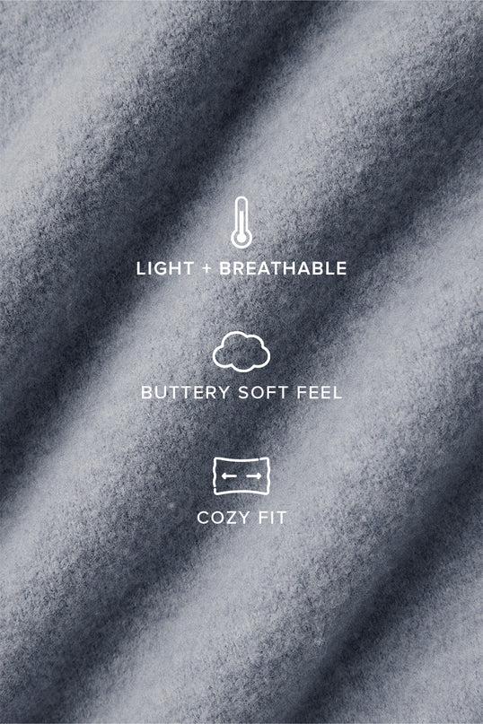 Merino Wool Oversized Scarf - Hazy Heather Grey
