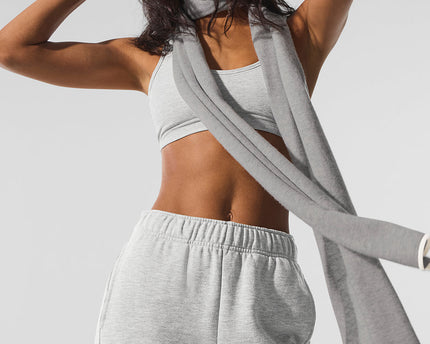 Cashmere Light Frosted Scarf - Light Heather Grey/Ivory