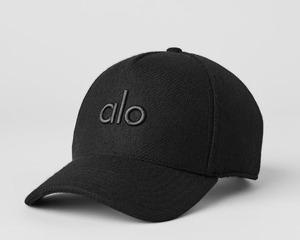 Wool Blend District Trucker Hat - Black