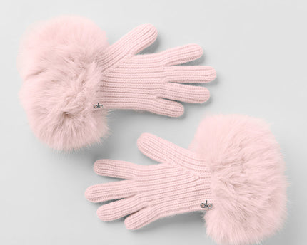 Courchevel Cashmere Gloves - Frosted Pink