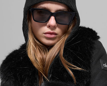 Cable Knit Winter Bliss Earflap Beanie - Black