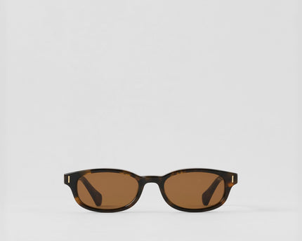 ALO Skinny Oval Sunglasses - Tortoise