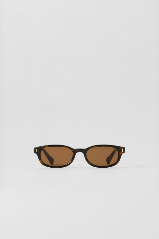 ALO Skinny Oval Sunglasses - Tortoise