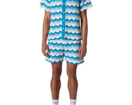 Wavy Gradient Crochet Shirt - casablanca (3)