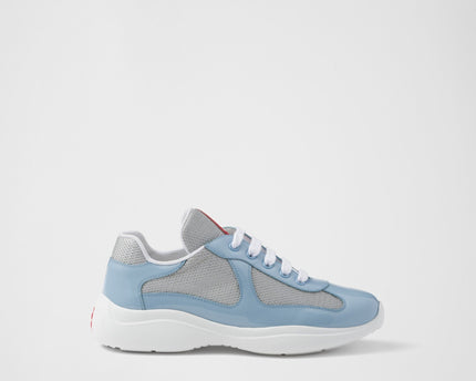 Baskets Prada America’s Cup en tissu Bike bleu ciel