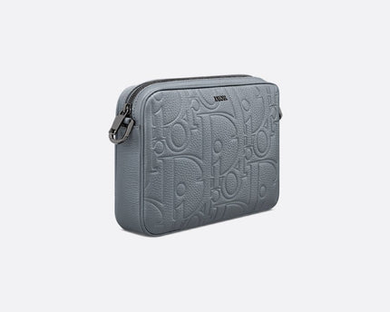 Triple Pouch Saddle Cuir Gris