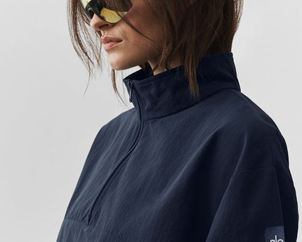 Light Weight Takeaway Track Pullover - Navy