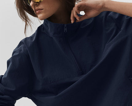 Light Weight Takeaway Track Pullover - Navy