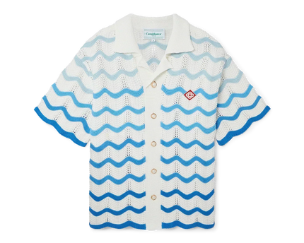 Wavy Gradient Crochet Shirt - casablanca (2)
