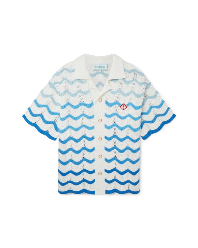 Wavy Gradient Crochet Shirt - casablanca (2)
