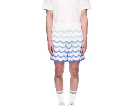 Wavy Gradient Crochet Shorts - casablanca