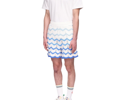 Wavy Gradient Crochet Shorts - casablanca