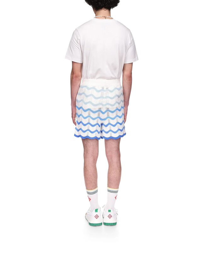 Wavy Gradient Crochet Shorts - casablanca
