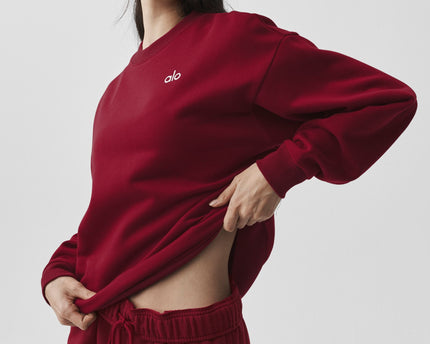 Accolade Crew Neck Pullover - Summer Romance Red
