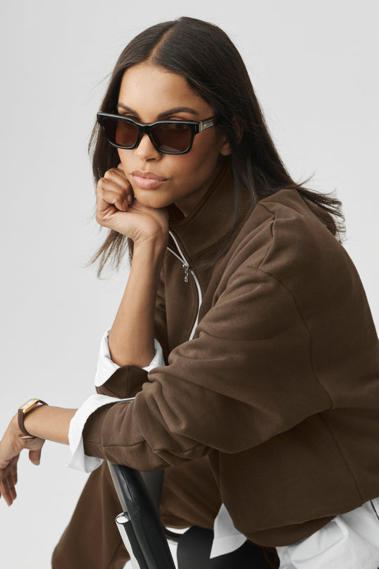 Accolade 1/4 Zip Pullover - Espresso