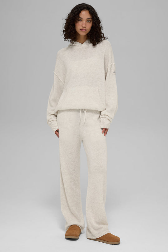 Wool Cashmere New Class Hoodie - Bone Heather