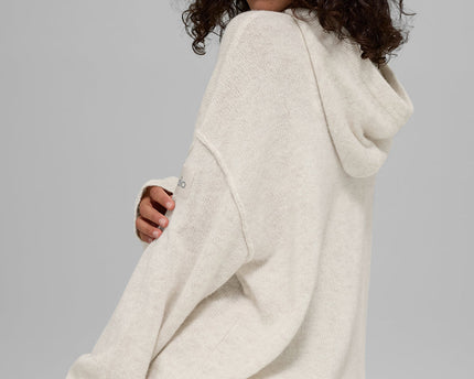 Wool Cashmere New Class Hoodie - Bone Heather
