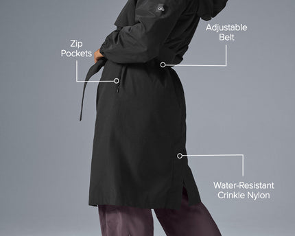 Crinkle On The Move Trench - Black