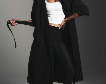 Crinkle On The Move Trench - Black