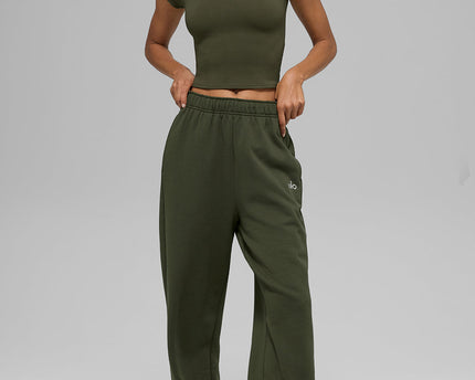 Accolade Straight Leg Sweatpant - Green Olive